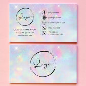Glitter Opal Business Logo Social Media Visitekaartje