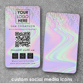 Glitter Opal Connect met US Social Media QR Code Visitekaartje