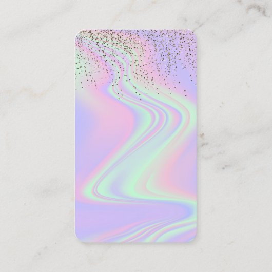 Glitter Opal Connect met US Social Media QR Code Visitekaartje (Achterkant)