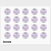 Glitter Opal Dank u Classic Ronde sticker (Vel)