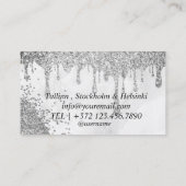 Glitter Opal Gold Foil Monogram Marmer Visitekaartje (Achterkant)