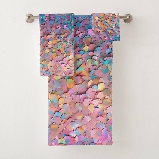 Glitter Opal Holografisch Modern Collectie Bad Handdoek (Insitu)