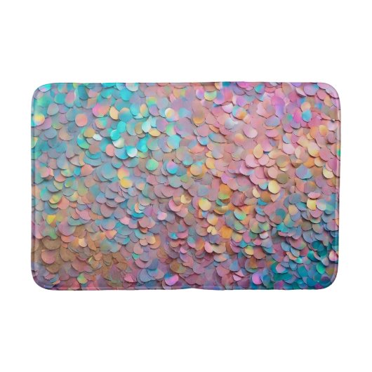 Glitter Opal Holografisch Modern Collectie Badmat (Voorkant)