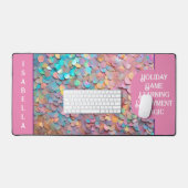 Glitter Opal Holografisch Modern Collectie Bureaumat (Keyboard & Muis)