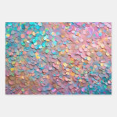 Glitter Opal Holografisch Modern Collectie Inpakpapier Vel (Voorkant 3)