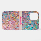 Glitter Opal Holografisch Modern Collectie iPhone Hoesje (Achterkant horizontaal)