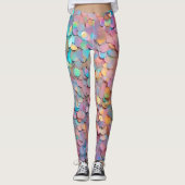 Glitter Opal Holografisch Modern Collectie Leggings (Voorkant)