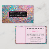 Glitter Opal Holografisch Modern Collectie Visitekaartje (Voorkant / Achterkant)