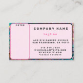 Glitter Opal Holografisch Modern Collectie Visitekaartje (Achterkant)