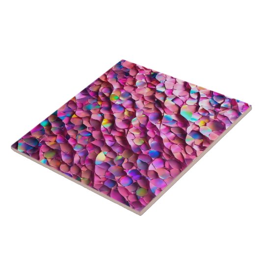 Glitter Opal Holografisch Populair Collectie Tegeltje (Zijkant)