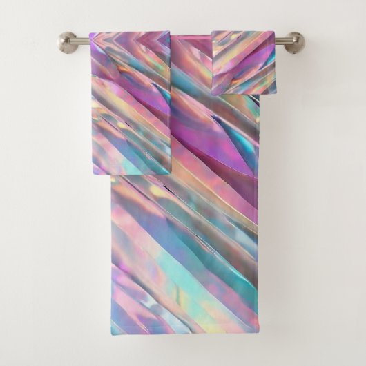 Glitter Opal Holografisch Trendy Collectie Bad Handdoek (Insitu)