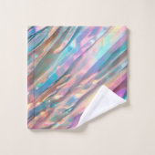 Glitter Opal Holografisch Trendy Collectie Bad Handdoek (Wasdoekje)
