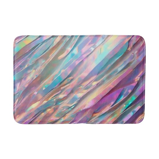 Glitter Opal Holografisch Trendy Collectie Badmat (Voorkant)