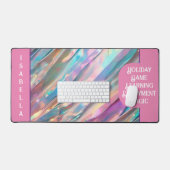Glitter Opal Holografisch Trendy Collectie Bureaumat (Keyboard & Muis)