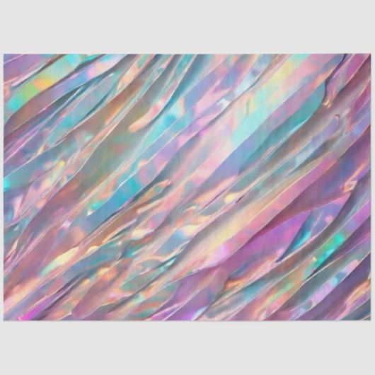 Glitter Opal Holografische Trendy Collectie Busine Tissuepapier (Voorkant)