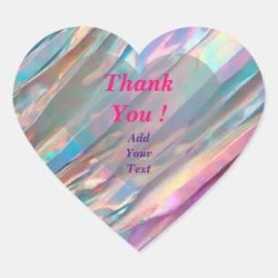 Glitter Opal Holografische Trendy Collectie Hart Sticker