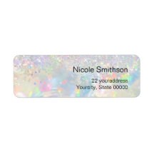 glitter opal labels