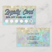 glitter opal loyaliteitskaart visitekaartje (Voorkant / Achterkant)