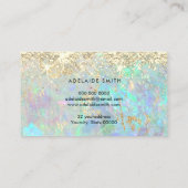 glitter opal loyaliteitskaart visitekaartje (Achterkant)