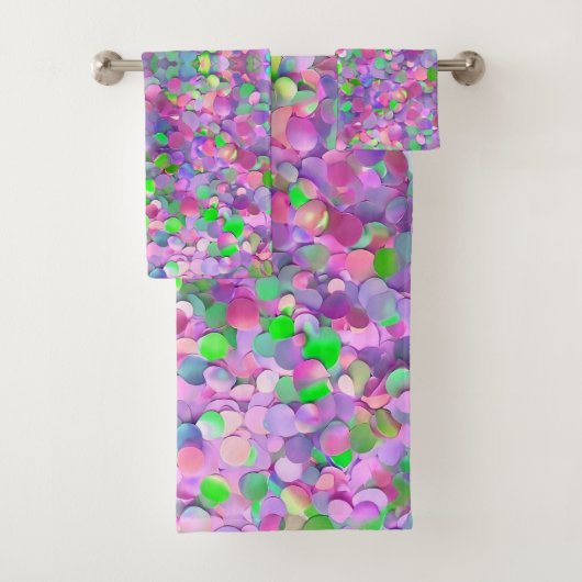 Glitter Opal Modern Holografisch Collectie Bad Handdoek (Insitu)