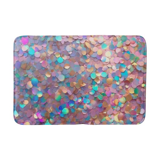 Glitter Opal Modern Holografisch Collectie Badmat (Voorkant)