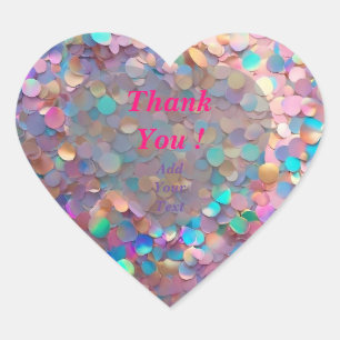Glitter Opal Modern Holografisch Collectie Hart Sticker