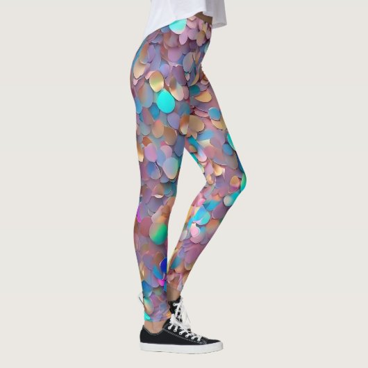 Glitter Opal Modern Holografisch Collectie Leggings (Rechts)
