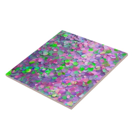 Glitter Opal Modern Holografisch Collectie Tegeltje (Zijkant)