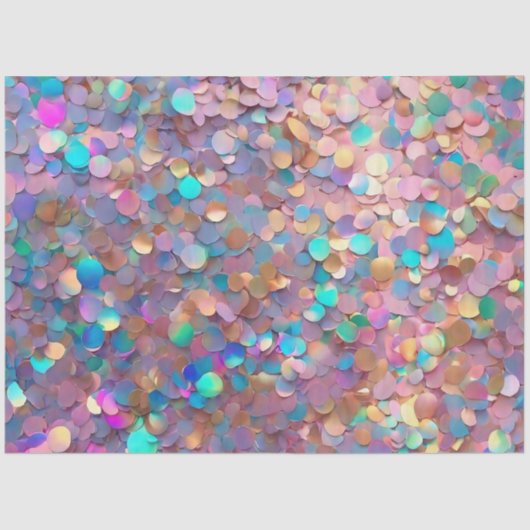 Glitter Opal Modern Holografisch Collectie Tissuepapier (Voorkant)