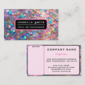 Glitter Opal Modern Holografisch Collectie Visitekaartje (Voorkant / Achterkant)