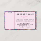 Glitter Opal Modern Holografisch Collectie Visitekaartje (Achterkant)