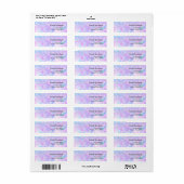 glitter opal paars labels (Full Sheet)