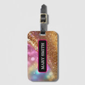 Glitter Opal Populair Holografisch Collectie Bagagelabel (Voorkant (verticaal))