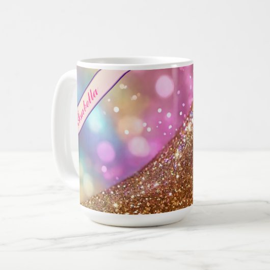 Glitter Opal Populair Holografisch Collectie Koffiemok (Voorkant links)