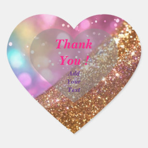 Glitter Opal Populaire Holografische Collectie Hart Sticker
