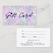 Glitter Opal Textuur Achtergrond Cadeaubon Visitekaartje (Voorkant / Achterkant)