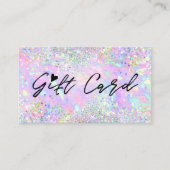 Glitter Opal Textuur Achtergrond Cadeaubon Visitekaartje (Voorkant)