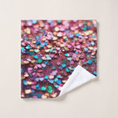 Glitter Opal Trendy Holografisch Collectie Bad Handdoek (Wasdoekje)