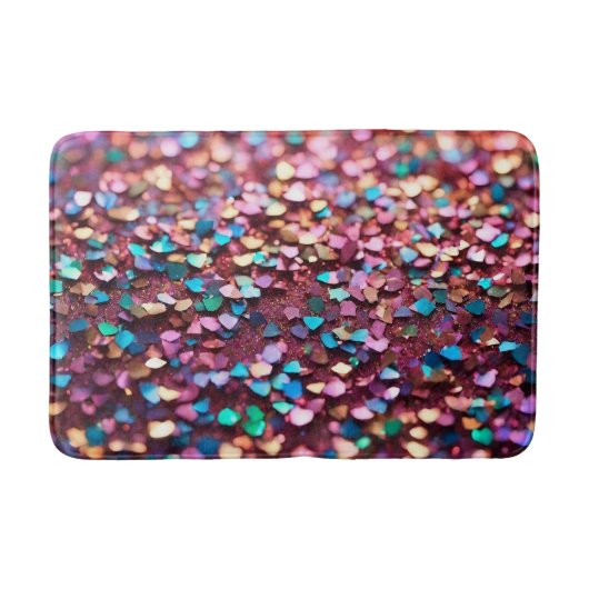 Glitter Opal Trendy Holografisch Collectie Badmat (Voorkant)