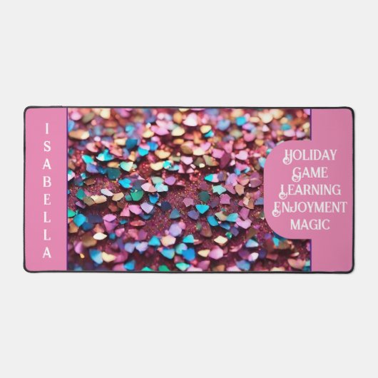 Glitter Opal Trendy Holografisch Collectie Bureaumat (Voorkant)