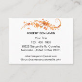 Glitter Oranje Maple Leaf Visitekaartje (Achterkant)