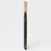 Glitter Overlay Sepia Fotosjabloon Aangepaste naam iPhone Hoesje (Rechterkant)