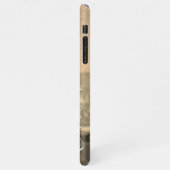 Glitter Overlay Sepia Fotosjabloon Aangepaste naam iPhone Hoesje (Linkerkant)