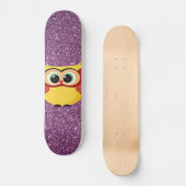 Glitter Owl Persoonlijk Skateboard (Voorkant)