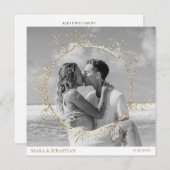 *~* Glitter Paar FOTO RSVP QR AR6 DIY Huwelijk Kaart (Voorkant / Achterkant)