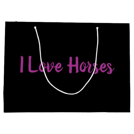 Glitter Paard Liefhebber Cadeautas (Achterkant)