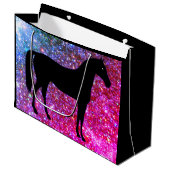 Glitter Paard Liefhebber Cadeautas (Voorkant Gekanteld)