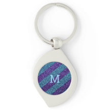 glitter paars & blauw op maat gemaakt monogram