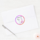 *~* Glitter Paars Dragon Baby shower Dank u Ronde Sticker (Envelop)