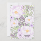 Glitter Paars Floral Foto Sweet 16 Kaart (Achterkant)